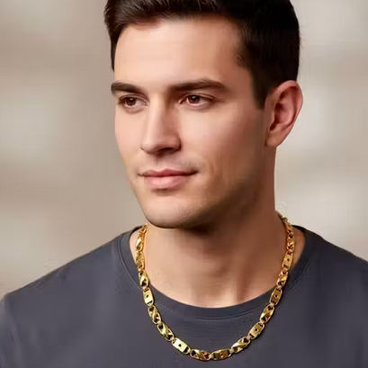 Premium Lock Gold Plated Chain for Men – Elegant, Strong & Long-Lasting Shine